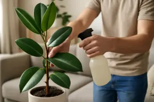 Coltivazione di ficus elastica in salotto: l’accorgimento che favorisce crescita compatta e foglie lucide