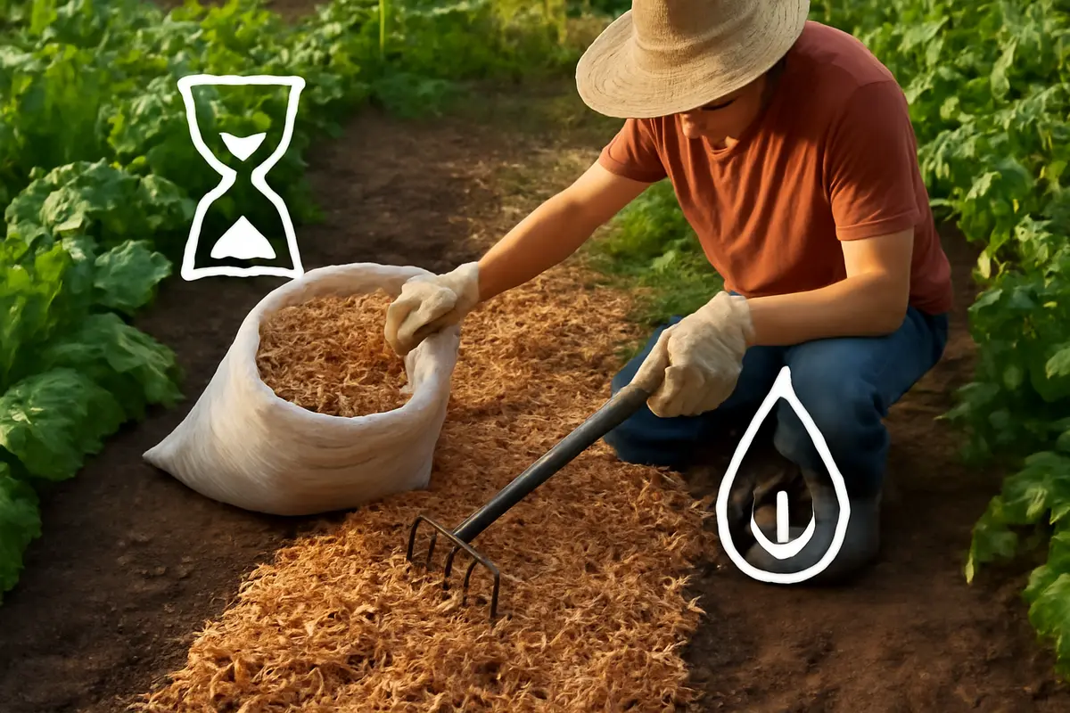 I vantaggi della pacciamatura manuale con strumenti semplici: risparmia tempo e acqua