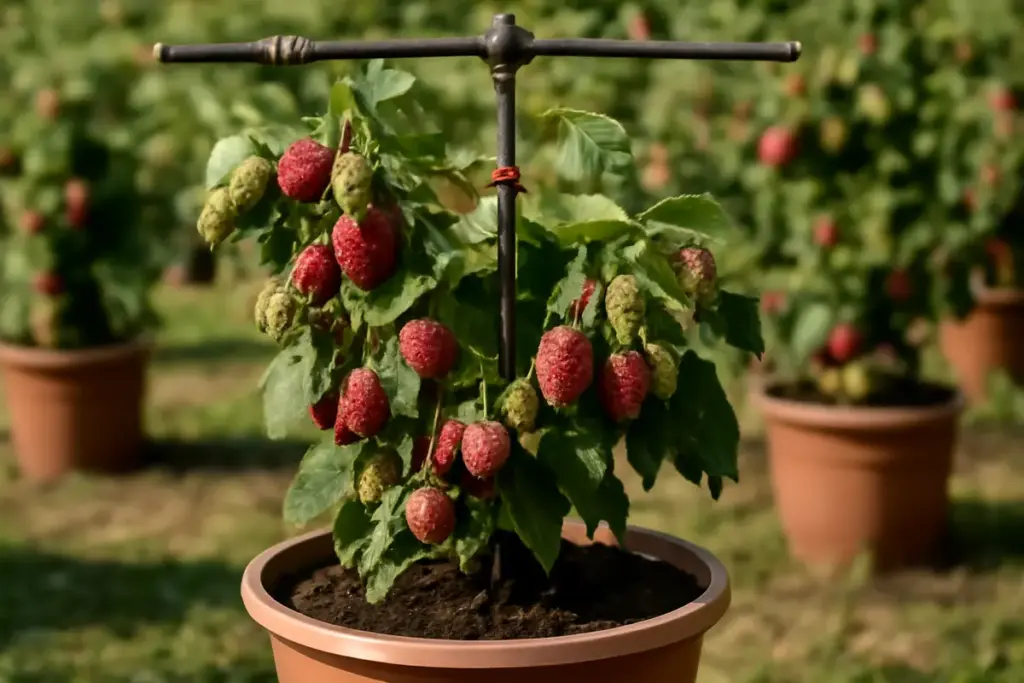 Coltivazione di piccoli frutti in vaso: il sistema di sostegno che ne aumenta la produzione