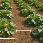 Crescita delle zucchine in piena terra: il distanziamento che previene malattie e aumenta la resa