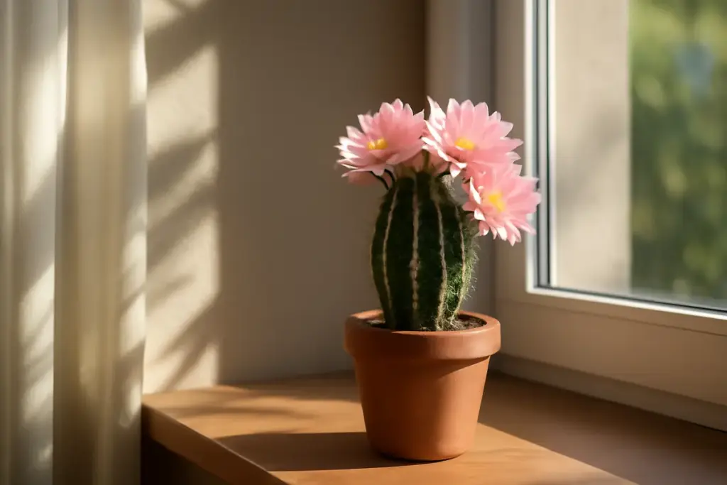 Miglior posizionamento per cactus da appartamento: la luce indiretta che favorisce fioriture rare