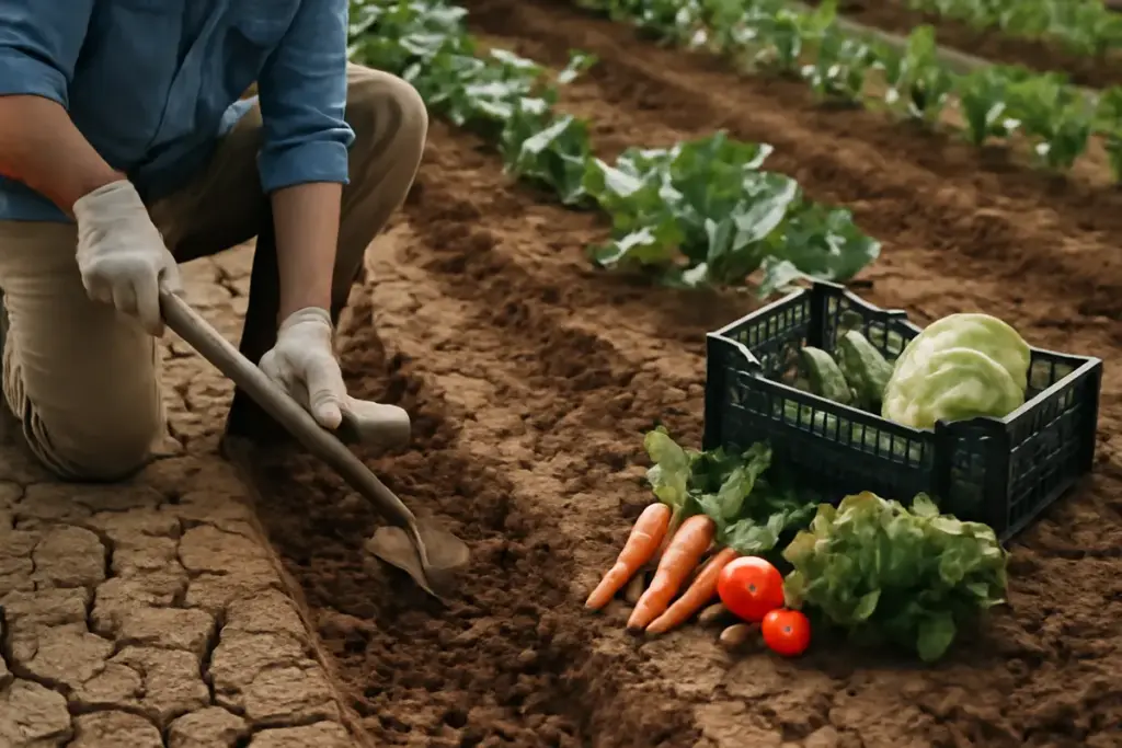 Coltivare ortaggi in terreni argillosi: la lavorazione corretta per un raccolto più sano