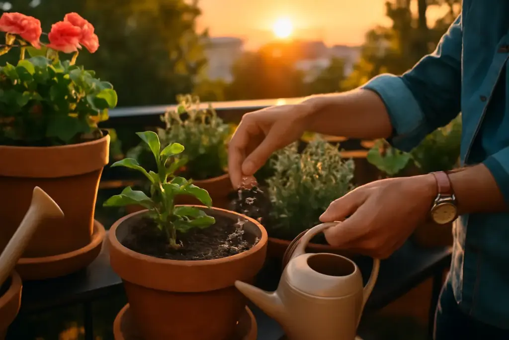 Quando è meglio concimare le piante da terrazzo? L’orario che favorisce l’assorbimento dei nutrienti