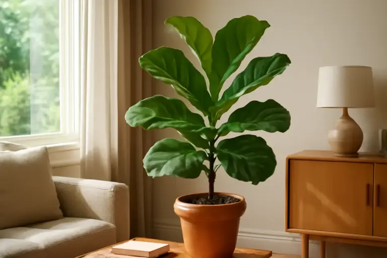 Ficus lirata in casa: la posizione che favorisce foglie larghe e nessuna perdita di luminosità