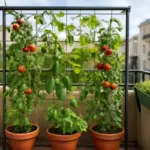 Coltivazione di ortaggi rampicanti su balcone: la struttura più efficace per spazio e resa elevata