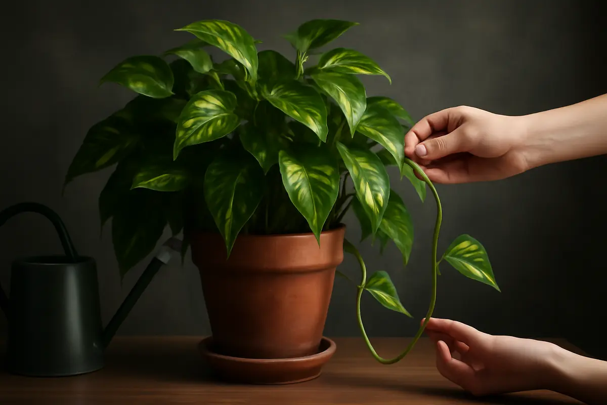 Pothos rigoglioso con poca luce: il trucco per non farlo mai soffrire di steli filanti